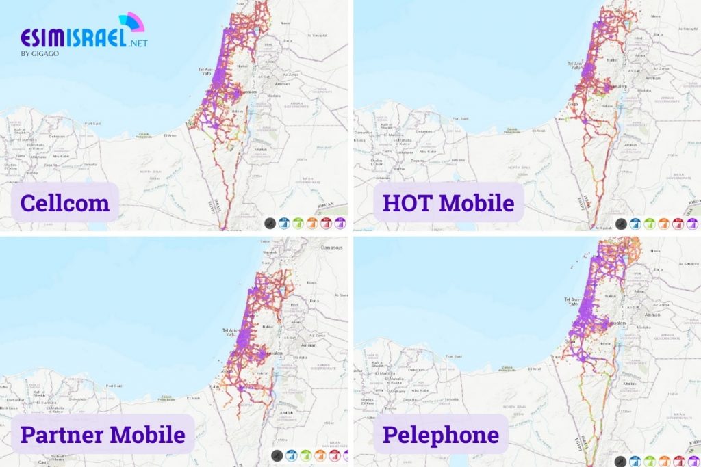 Israel Mobile Operators Coverage